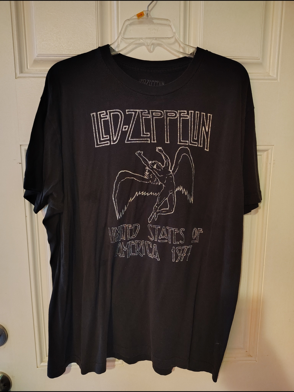Led Zeppelin United States Of America 1977 Shirt Men XL Black Short Sleeve Retro